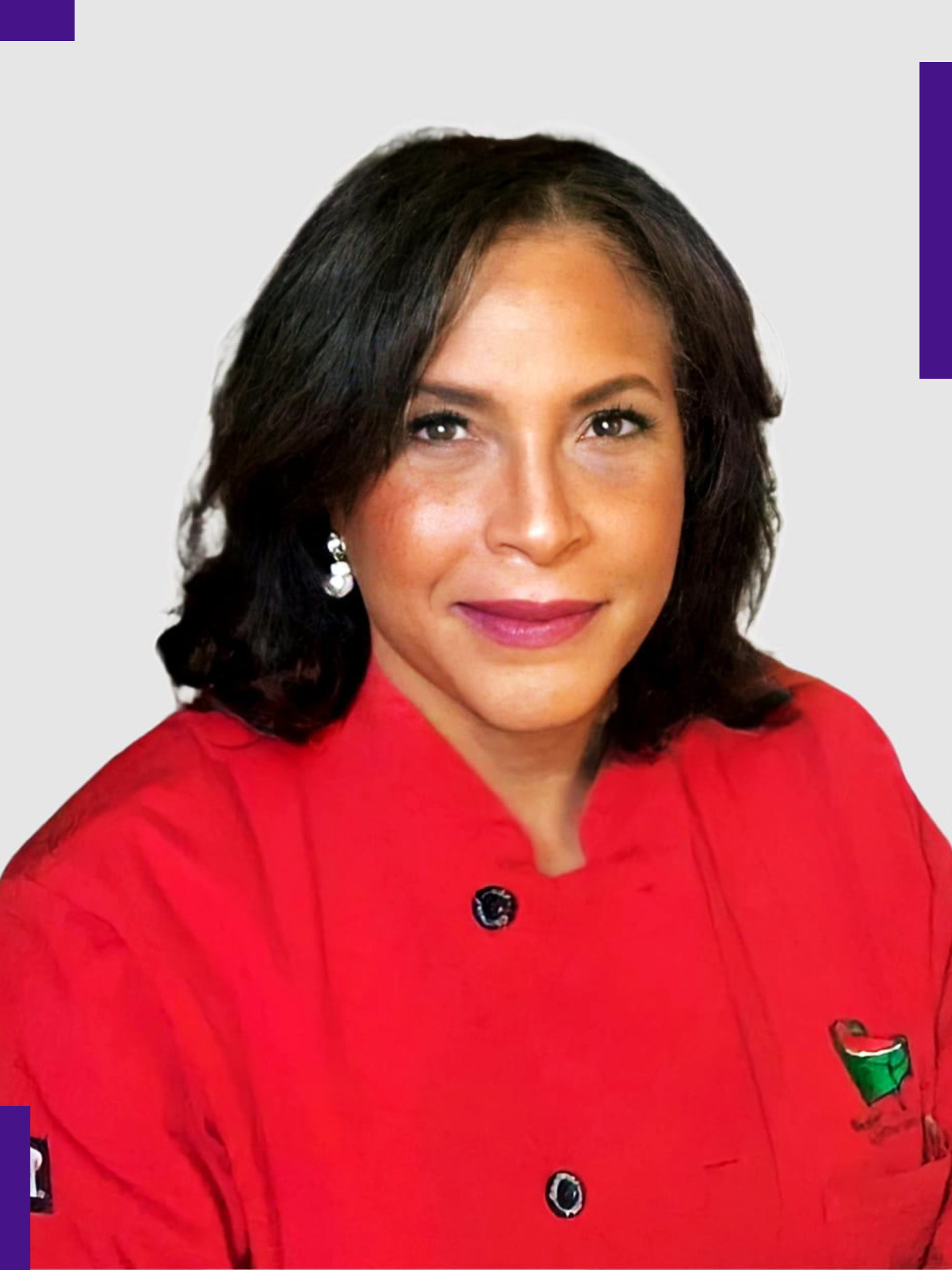 Chef Tira Smiling Wearing Red