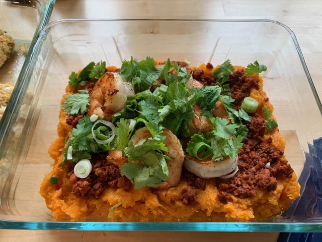 Spicy Roasted Butternut Squash Puree with Shrimp and Chorizo – CNS
